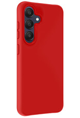 NoXx Hoes Geschikt voor Samsung A25 Hoesje Cover Siliconen Back Case Hoes - Rood - 2x