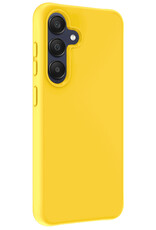 NoXx Hoes Geschikt voor Samsung A25 Hoesje Cover Siliconen Back Case Hoes - Geel - 2x