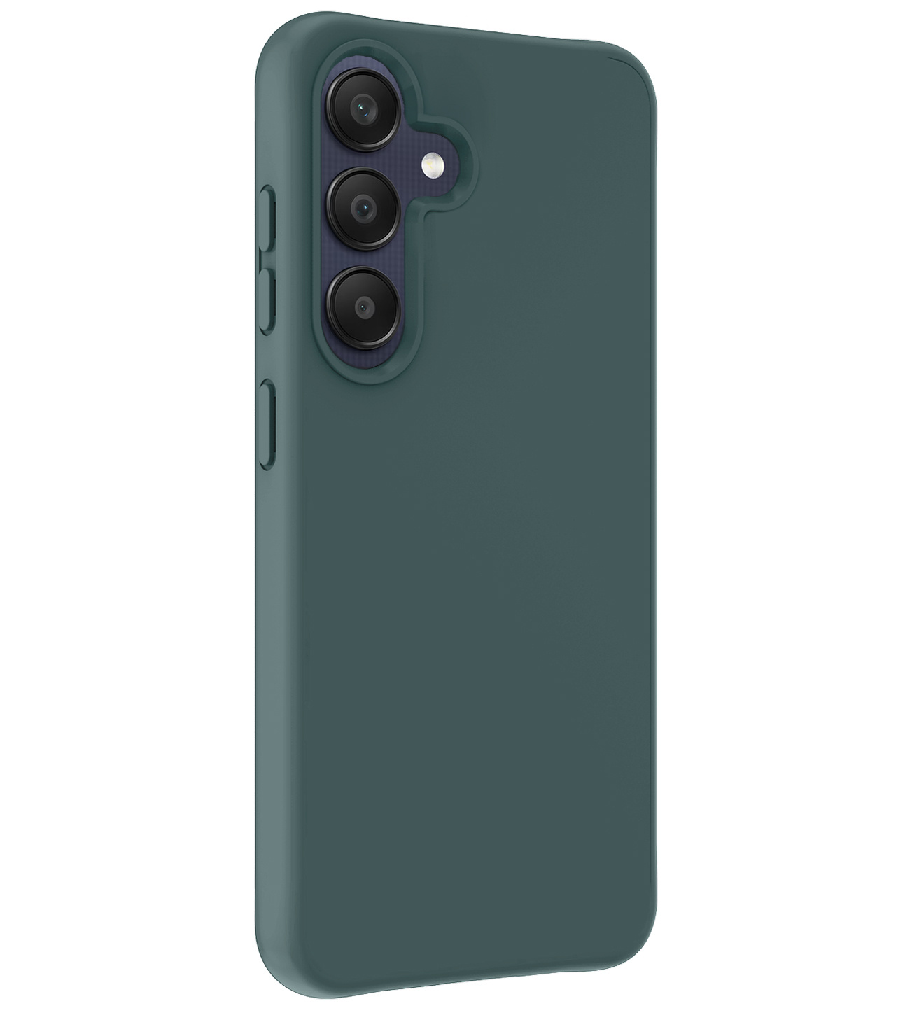 NoXx Hoes Geschikt voor Samsung A25 Hoesje Cover Siliconen Back Case Hoes - Donkergroen - 2x