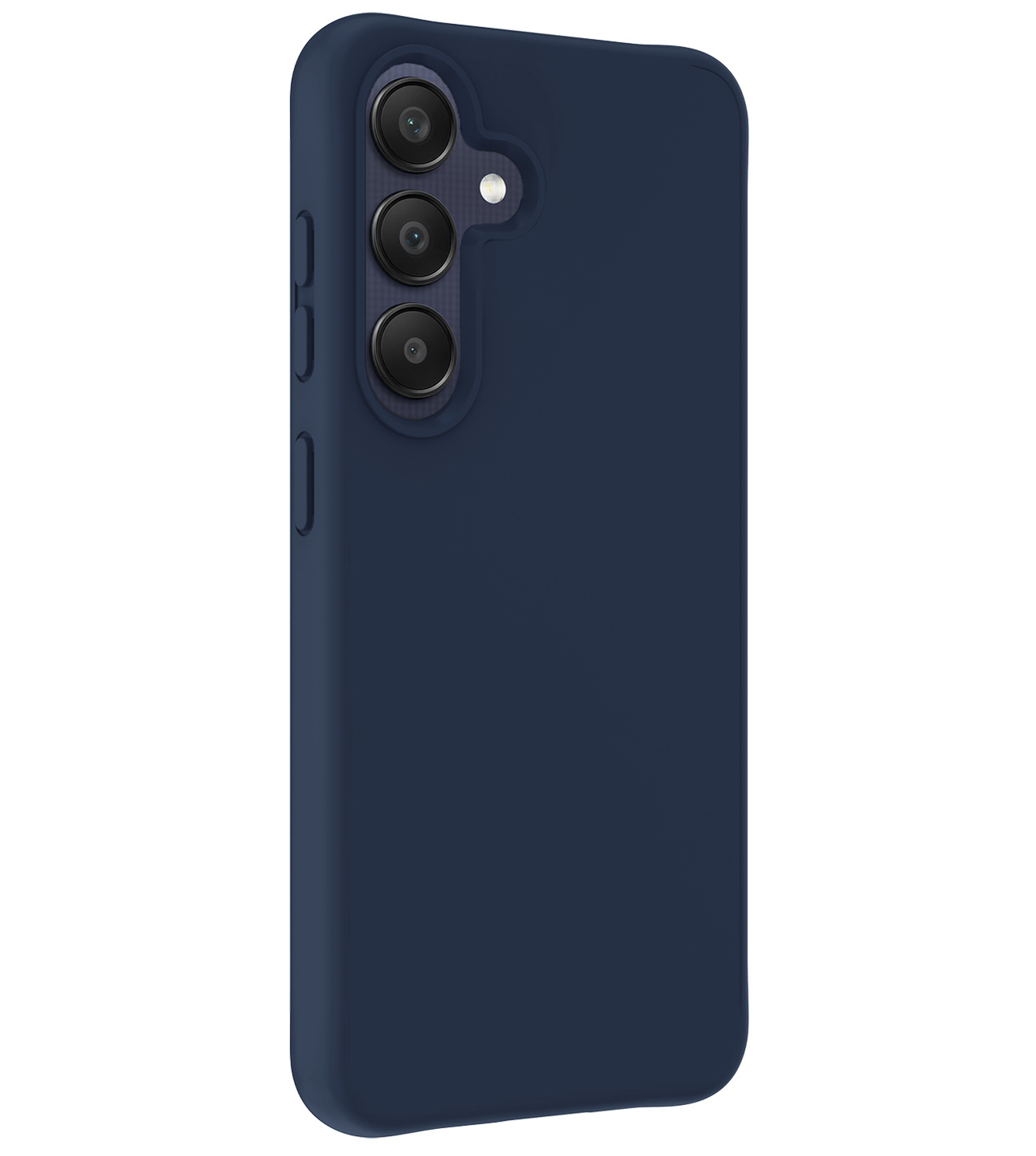 NoXx Hoes Geschikt voor Samsung A25 Hoesje Cover Siliconen Back Case Hoes - Donkerblauw - 2x