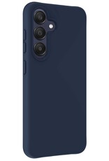 BASEY. Hoes Geschikt voor Samsung A25 Hoesje Siliconen Back Cover Case - Hoesje Geschikt voor Samsung Galaxy A25 Hoes Cover Hoesje - Donkerblauw