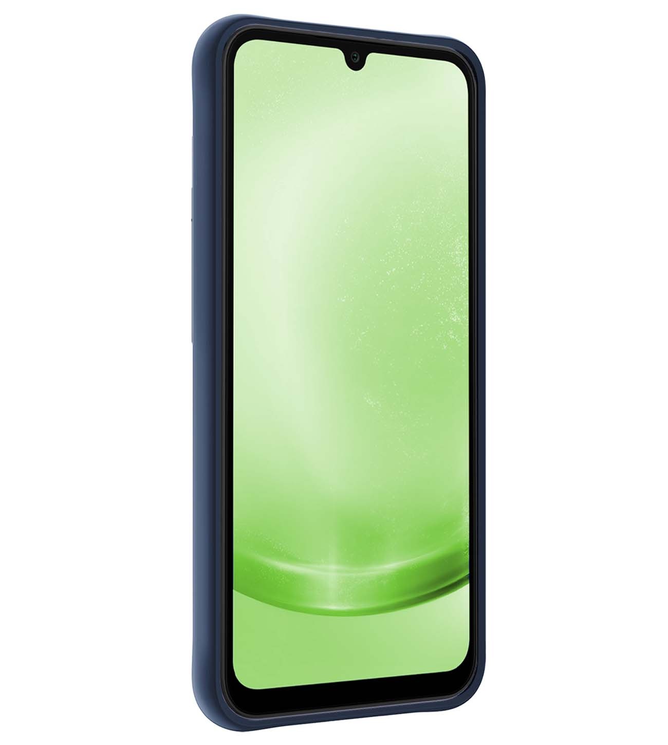 BASEY. Hoes Geschikt voor Samsung A25 Hoesje Siliconen Back Cover Case - Hoesje Geschikt voor Samsung Galaxy A25 Hoes Cover Hoesje - Donkerblauw