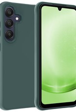 BASEY. Hoes Geschikt voor Samsung A25 Hoesje Siliconen Back Cover Case - Hoesje Geschikt voor Samsung Galaxy A25 Hoes Cover Hoesje - Donkergroen