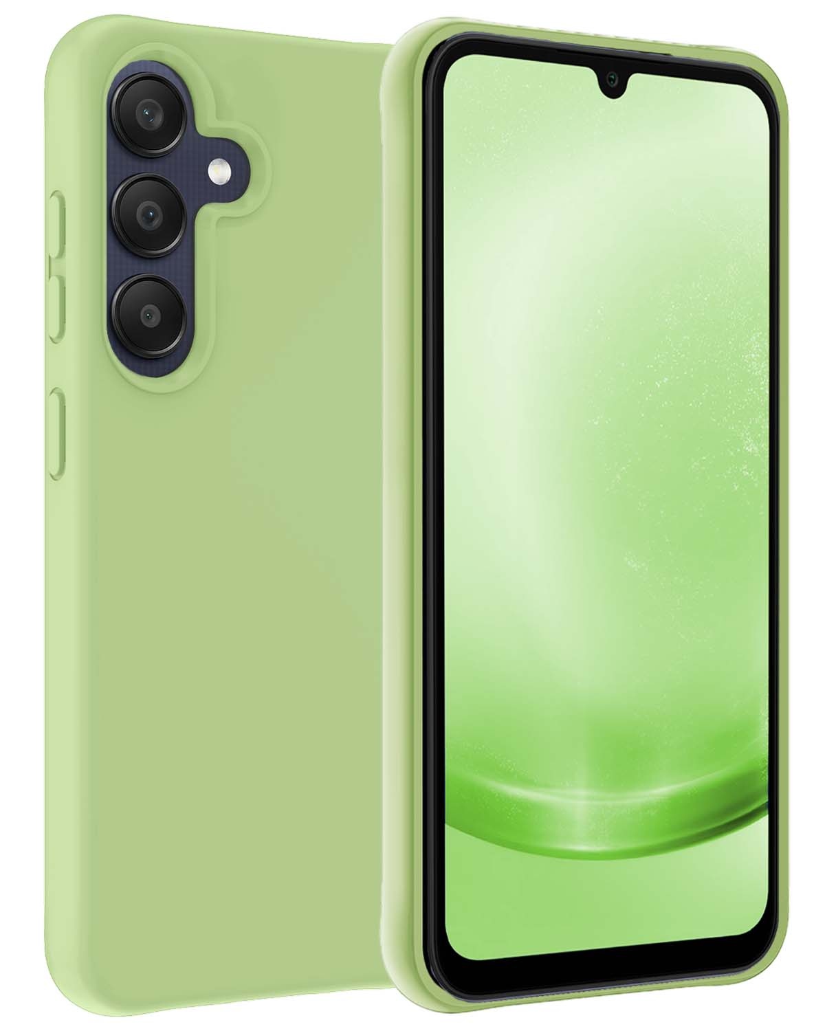 BASEY. Hoes Geschikt voor Samsung A25 Hoesje Siliconen Back Cover Case - Hoesje Geschikt voor Samsung Galaxy A25 Hoes Cover Hoesje - Groen