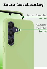 BASEY. Hoes Geschikt voor Samsung A25 Hoesje Siliconen Back Cover Case - Hoesje Geschikt voor Samsung Galaxy A25 Hoes Cover Hoesje - Groen