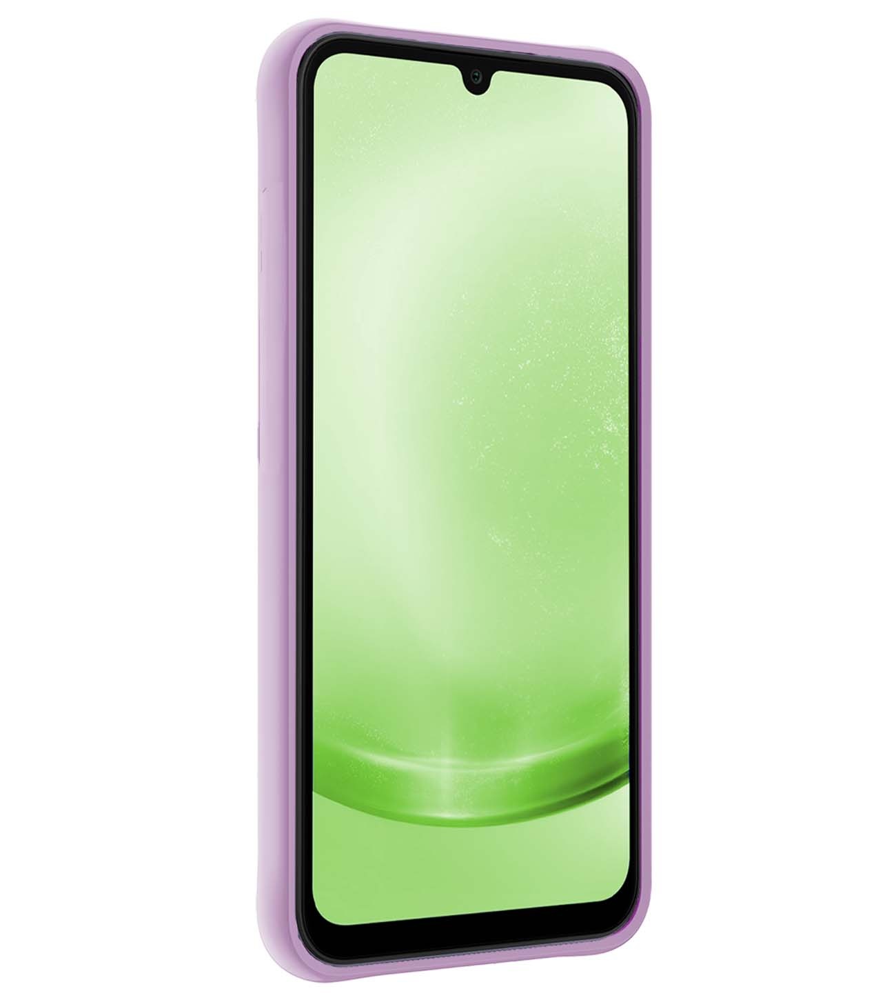 BASEY. Hoes Geschikt voor Samsung A25 Hoesje Siliconen Back Cover Case - Hoesje Geschikt voor Samsung Galaxy A25 Hoes Cover Hoesje - Lila