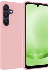 BASEY. Hoes Geschikt voor Samsung A25 Hoesje Siliconen Back Cover Case - Hoesje Geschikt voor Samsung Galaxy A25 Hoes Cover Hoesje - Lichtroze