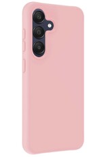 BASEY. Hoes Geschikt voor Samsung A25 Hoesje Siliconen Back Cover Case - Hoesje Geschikt voor Samsung Galaxy A25 Hoes Cover Hoesje - Lichtroze