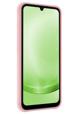 BASEY. Hoes Geschikt voor Samsung A25 Hoesje Siliconen Back Cover Case - Hoesje Geschikt voor Samsung Galaxy A25 Hoes Cover Hoesje - Lichtroze