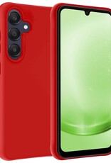 BASEY. Hoes Geschikt voor Samsung A25 Hoesje Siliconen Back Cover Case - Hoesje Geschikt voor Samsung Galaxy A25 Hoes Cover Hoesje - Rood