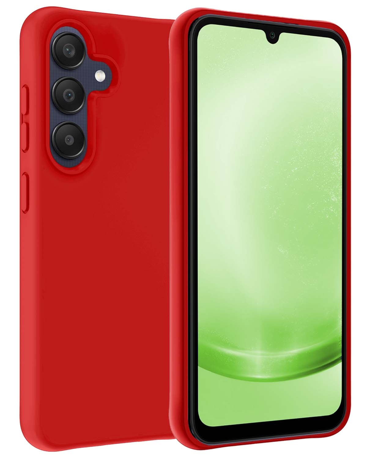 BASEY. Hoes Geschikt voor Samsung A25 Hoesje Siliconen Back Cover Case - Hoesje Geschikt voor Samsung Galaxy A25 Hoes Cover Hoesje - Rood