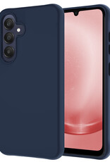 NoXx Hoes Geschikt voor Samsung A25 Hoesje Cover Siliconen Back Case Hoes - Donkerblauw