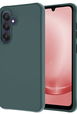 NoXx Hoes Geschikt voor Samsung A25 Hoesje Cover Siliconen Back Case Hoes - Donkergroen