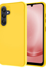 NoXx Hoes Geschikt voor Samsung A25 Hoesje Cover Siliconen Back Case Hoes - Geel