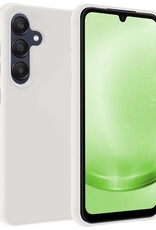 BASEY. Hoes Geschikt voor Samsung A25 Hoesje Siliconen Back Cover Case - Hoesje Geschikt voor Samsung Galaxy A25 Hoes Cover Hoesje - Wit