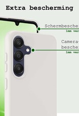 BASEY. Hoes Geschikt voor Samsung A25 Hoesje Siliconen Back Cover Case - Hoesje Geschikt voor Samsung Galaxy A25 Hoes Cover Hoesje - Wit