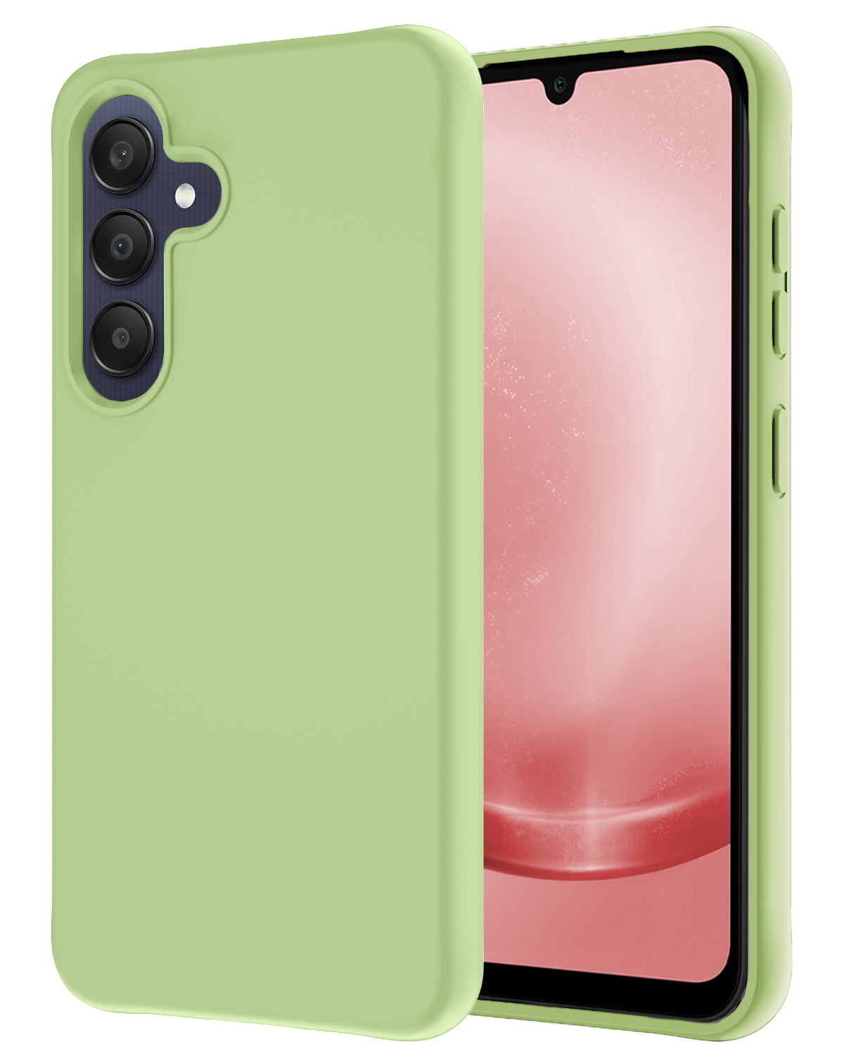 NoXx Hoes Geschikt voor Samsung A25 Hoesje Cover Siliconen Back Case Hoes - Groen