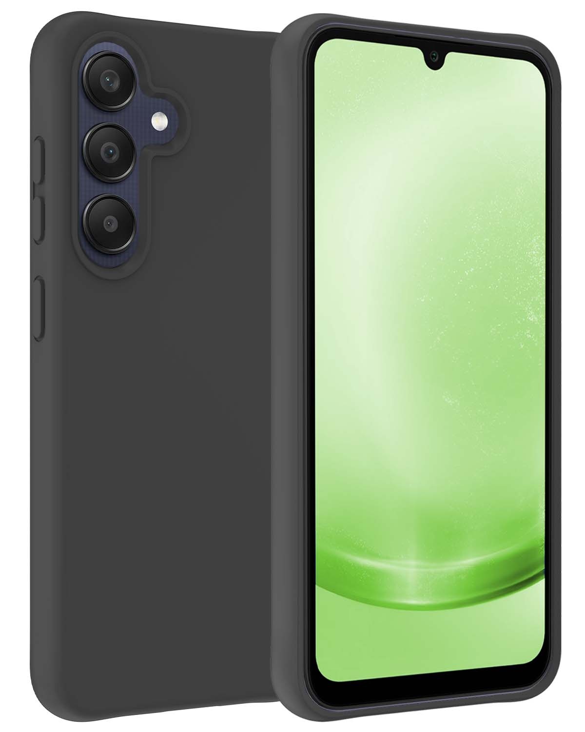 BASEY. Hoes Geschikt voor Samsung A25 Hoesje Siliconen Back Cover Case - Hoesje Geschikt voor Samsung Galaxy A25 Hoes Cover Hoesje - Zwart