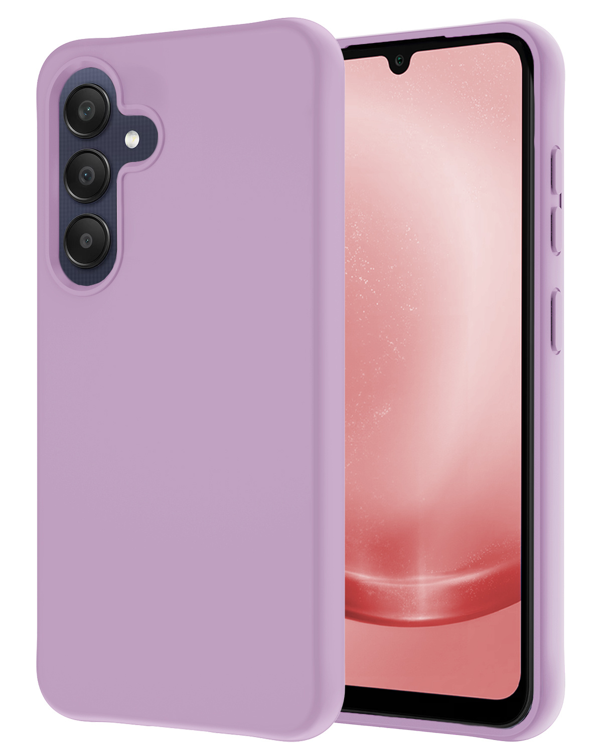 NoXx Hoes Geschikt voor Samsung A25 Hoesje Cover Siliconen Back Case Hoes - Lila