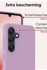 NoXx Hoes Geschikt voor Samsung A25 Hoesje Cover Siliconen Back Case Hoes - Lila