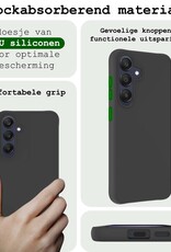 BASEY. Hoes Geschikt voor Samsung A25 Hoesje Siliconen Back Cover Case - Hoesje Geschikt voor Samsung Galaxy A25 Hoes Cover Hoesje - Zwart