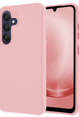 NoXx Hoes Geschikt voor Samsung A25 Hoesje Cover Siliconen Back Case Hoes - Lichtroze