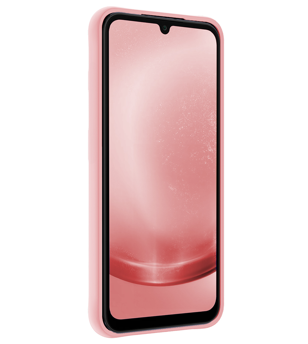 NoXx Hoes Geschikt voor Samsung A25 Hoesje Cover Siliconen Back Case Hoes - Lichtroze