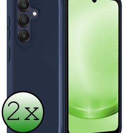 BASEY. BASEY. Samsung Galaxy A25 Hoesje Siliconen - Donkerblauw - 2 PACK