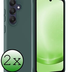 BASEY. BASEY. Samsung Galaxy A25 Hoesje Siliconen - Donkergroen - 2 PACK
