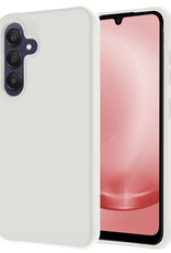 NoXx Hoes Geschikt voor Samsung A25 Hoesje Cover Siliconen Back Case Hoes - Wit