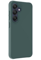 BASEY. Hoes Geschikt voor Samsung A25 Hoesje Siliconen Back Cover Case - Hoesje Geschikt voor Samsung Galaxy A25 Hoes Cover Hoesje - Donkergroen - 2 Stuks