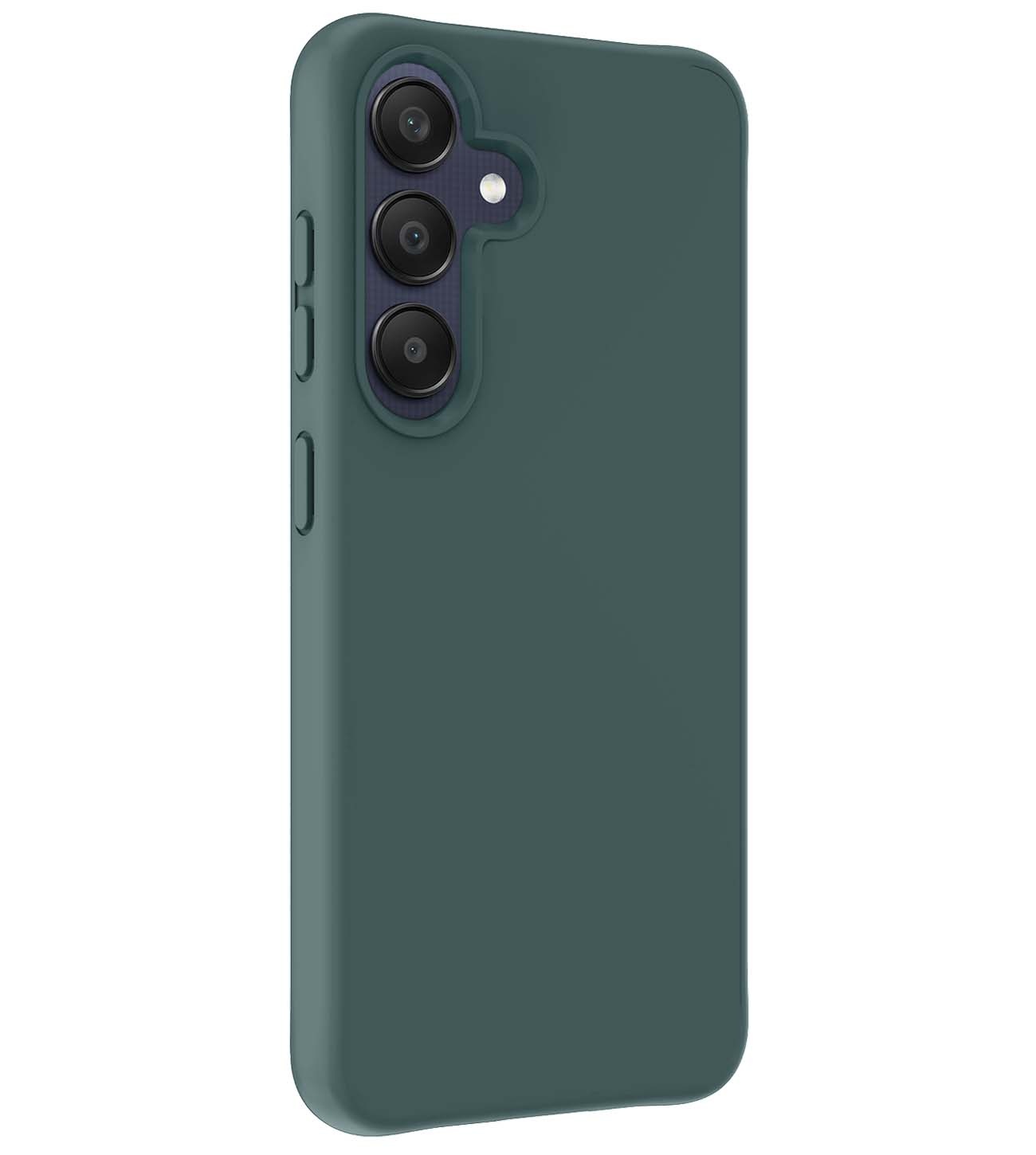 BASEY. Hoes Geschikt voor Samsung A25 Hoesje Siliconen Back Cover Case - Hoesje Geschikt voor Samsung Galaxy A25 Hoes Cover Hoesje - Donkergroen - 2 Stuks