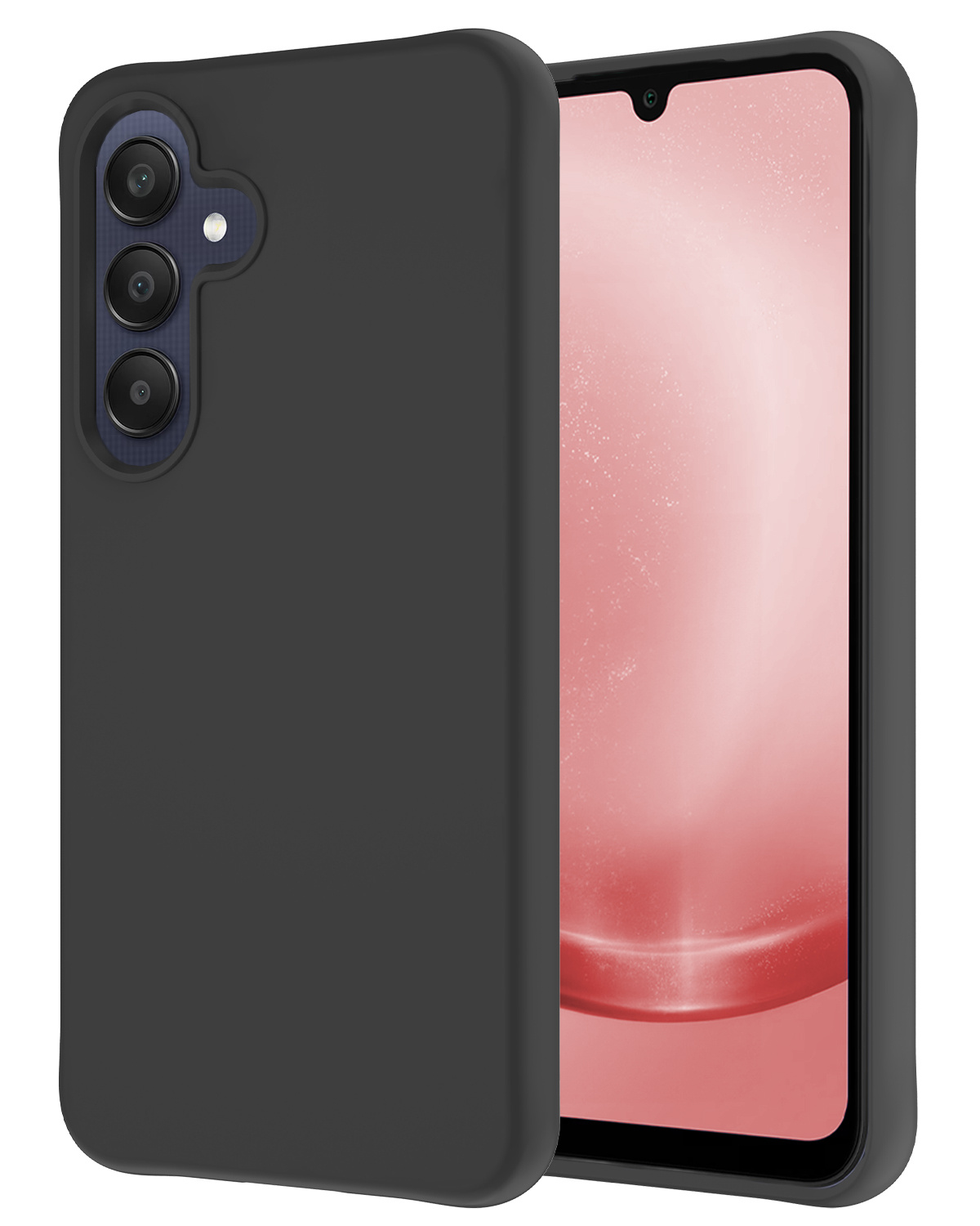 NoXx Hoes Geschikt voor Samsung A25 Hoesje Cover Siliconen Back Case Hoes - Zwart