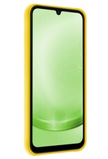 BASEY. Hoes Geschikt voor Samsung A25 Hoesje Siliconen Back Cover Case - Hoesje Geschikt voor Samsung Galaxy A25 Hoes Cover Hoesje - Geel - 2 Stuks
