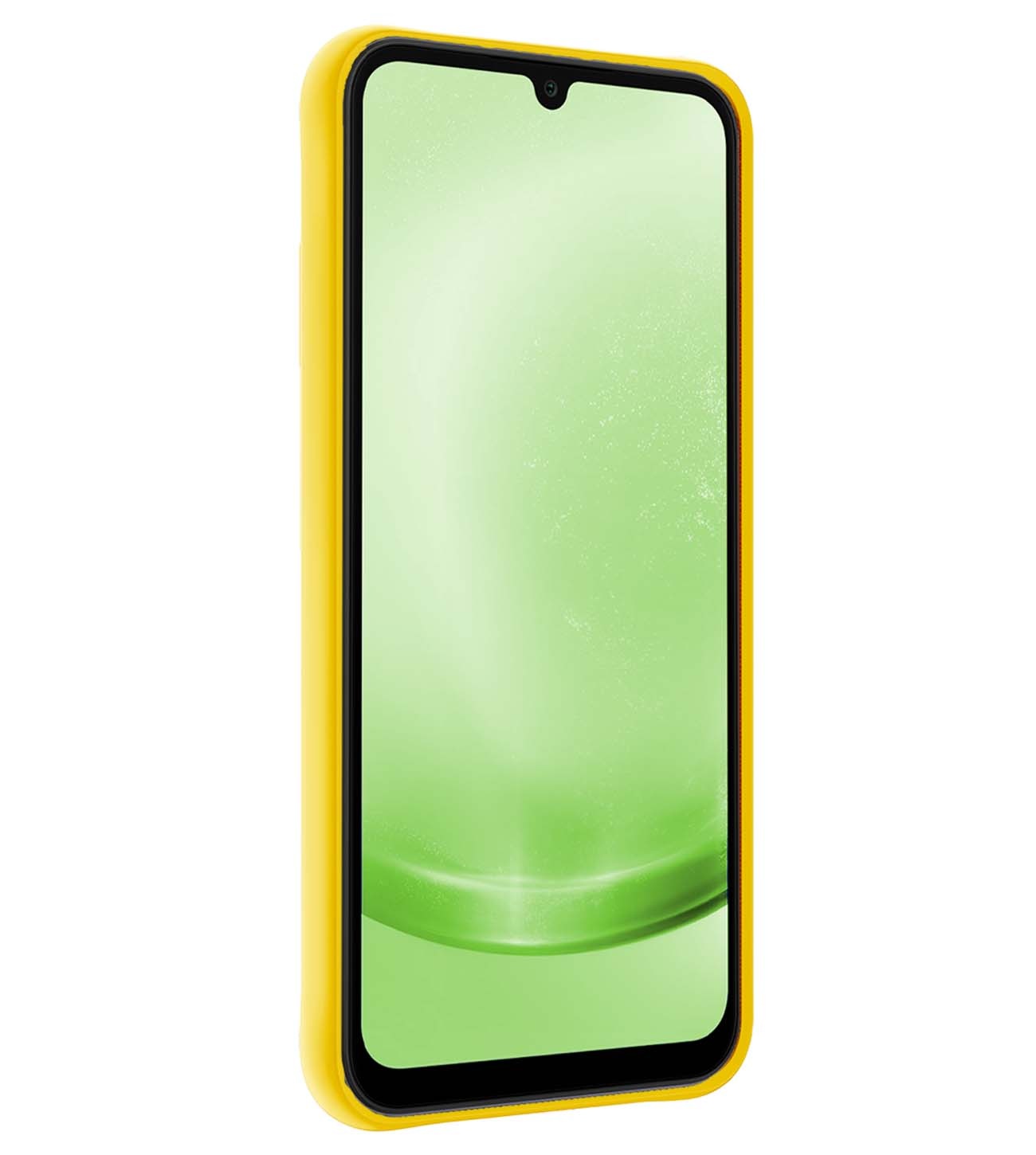 BASEY. Hoes Geschikt voor Samsung A25 Hoesje Siliconen Back Cover Case - Hoesje Geschikt voor Samsung Galaxy A25 Hoes Cover Hoesje - Geel - 2 Stuks