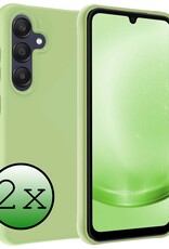 BASEY. Hoes Geschikt voor Samsung A25 Hoesje Siliconen Back Cover Case - Hoesje Geschikt voor Samsung Galaxy A25 Hoes Cover Hoesje - Groen - 2 Stuks