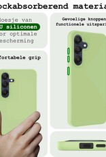 BASEY. Hoes Geschikt voor Samsung A25 Hoesje Siliconen Back Cover Case - Hoesje Geschikt voor Samsung Galaxy A25 Hoes Cover Hoesje - Groen - 2 Stuks