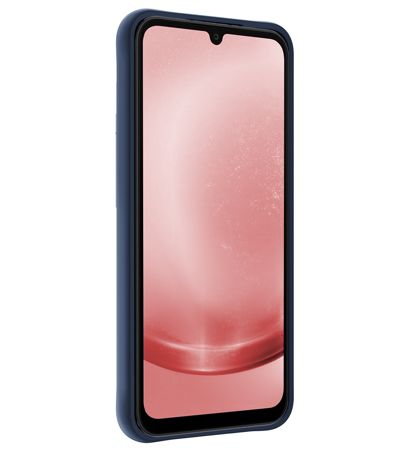 NoXx Hoes Geschikt voor Samsung A25 Hoesje Cover Siliconen Back Case Hoes Met Screenprotector - Donkerblauw