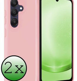 BASEY. BASEY. Samsung Galaxy A25 Hoesje Siliconen - Lichtroze - 2 PACK