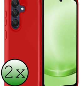BASEY. BASEY. Samsung Galaxy A25 Hoesje Siliconen - Rood - 2 PACK