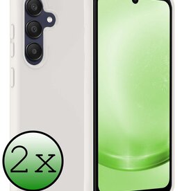 BASEY. BASEY. Samsung Galaxy A25 Hoesje Siliconen - Wit - 2 PACK