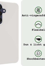 BASEY. Hoes Geschikt voor Samsung A25 Hoesje Siliconen Back Cover Case - Hoesje Geschikt voor Samsung Galaxy A25 Hoes Cover Hoesje - Wit - 2 Stuks