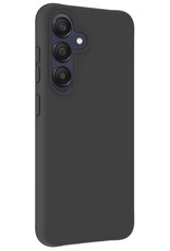 BASEY. Hoes Geschikt voor Samsung A25 Hoesje Siliconen Back Cover Case - Hoesje Geschikt voor Samsung Galaxy A25 Hoes Cover Hoesje - Zwart - 2 Stuks