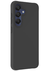 BASEY. Hoes Geschikt voor Samsung A15 Hoesje Siliconen Back Cover Case Met Screenprotector - Hoesje Geschikt voor Samsung Galaxy A15 Hoes Cover Hoesje - Zwart