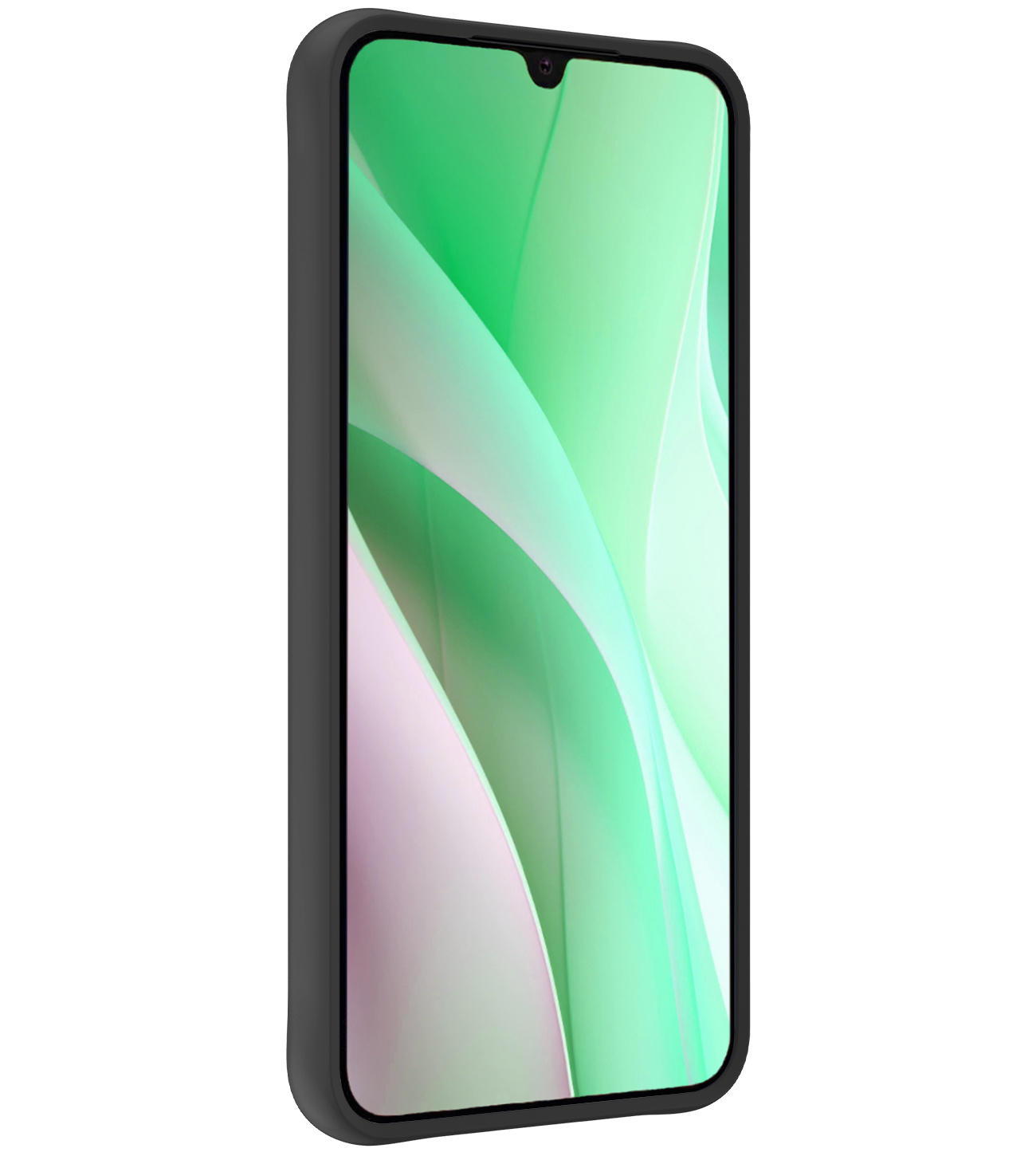 BASEY. Hoes Geschikt voor Samsung A15 Hoesje Siliconen Back Cover Case Met Screenprotector - Hoesje Geschikt voor Samsung Galaxy A15 Hoes Cover Hoesje - Zwart