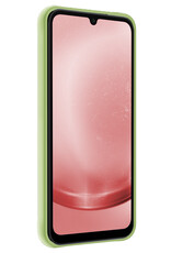 NoXx Hoes Geschikt voor Samsung A25 Hoesje Cover Siliconen Back Case Hoes Met Screenprotector - Groen