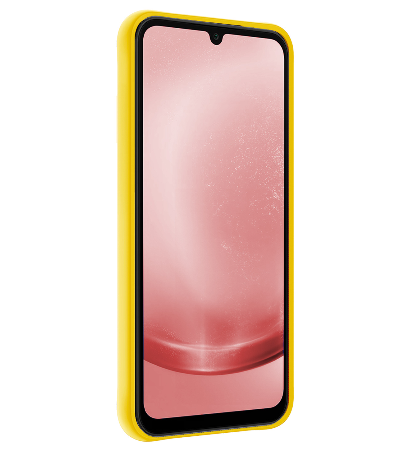 NoXx Hoes Geschikt voor Samsung A25 Hoesje Cover Siliconen Back Case Hoes Met 2x Screenprotector - Geel