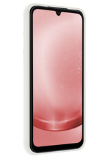 NoXx Hoes Geschikt voor Samsung A25 Hoesje Cover Siliconen Back Case Hoes Met 2x Screenprotector - Wit