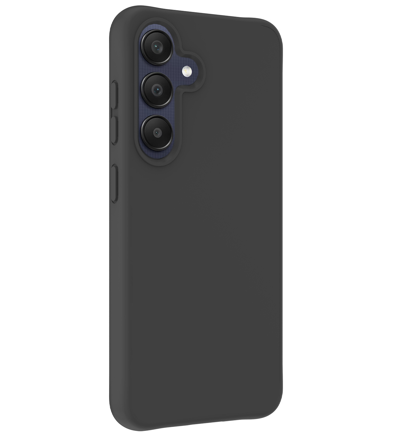 NoXx Hoes Geschikt voor Samsung A25 Hoesje Cover Siliconen Back Case Hoes Met 2x Screenprotector - Zwart