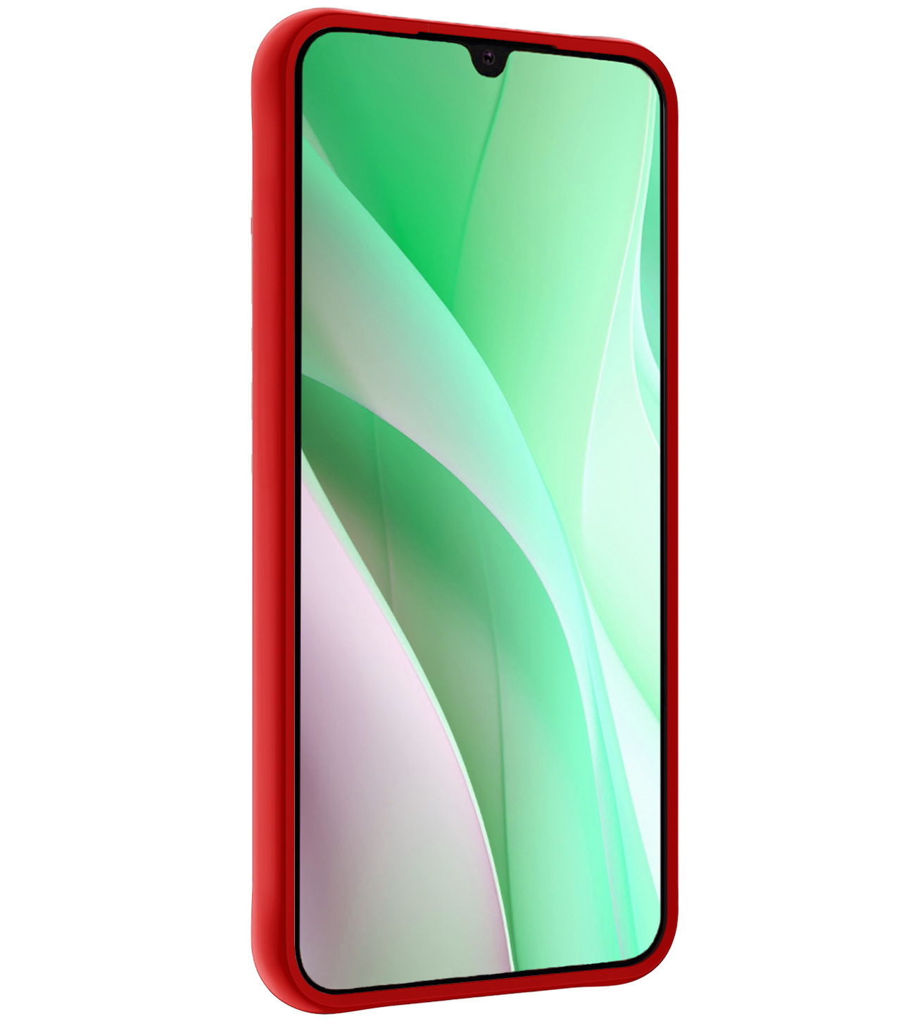 BASEY. Hoes Geschikt voor Samsung A15 Hoesje Siliconen Back Cover Case Met 2x Screenprotector - Hoesje Geschikt voor Samsung Galaxy A15 Hoes Cover Hoesje - Rood